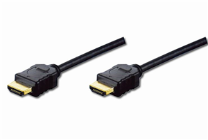 High Speed HDMI with Ethernet, Support up to 1080p with 60Hz, 2m, Black</br>