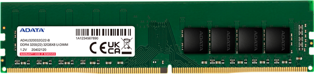 AD4U320038G22-BGN DDR4 3200 8GB U-DIMM 1024X8 BULK</br></br></br>