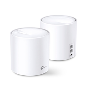TP-Link Deco X20 (2-pack) AX1800 Whole-Home Mesh Wi-Fi</br>TP-Link ART(Adaptive Routing Technology)</br>Easy Set-up and management with Parental Control</br>Whole-Home Wi-Fi. Whole-Home security. </br>Three years of free HomeCare powered by Trend Micro</br>Quad-core CPU</br>Wireless: 400 Mbps on 2.4 GHz + 867 Mbps on 5 GHz</br>2 Gigabit ports per Deco unit</br>1 USB Type-C port</br>Bluetooth 4.2</br>WiFi6 802.11ax</br>WSP via app