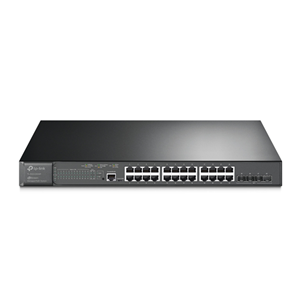 24-Port Gigabit L2 Managed PoE+ Switch, support 802.3af/at-compliant PoE and 4 SFP+ 10GbE slots, 384W PoE Budget</br></br>P•	Integrated into Omada SDN: Zero-Touch Provisioning (ZTP)**, Centralised Cloud Management, and Intelligent Monitoring.</br>•	Centralised Management: Cloud access and Omada app for convenience and easy management.</br>