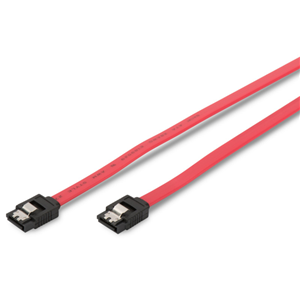 DIGITUS SATA (SATA II/III), 0.5m, straight, L-type, w/latch F/F</br>