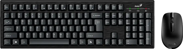 The KM-8101 is a next-generation 2.4GHz wireless keyboard and mouse combo designed for comfort and efficiency. The full-sized keyboard features low-profile concave keycaps for a smooth typing experience and 12 multimedia function keys for quick access to media, office, and internet controls. A low battery indicator ensures you stay powered up, while the contoured comfort mouse provides precise navigation for everyday tasks. Perfect for a clutter-free, wireless workspace.