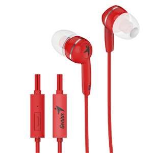 Crystal-clear audio, Extremely small and lightweight, Three sizes of soft silicone ear tips to provide the best fit for your ears, Inline control and microphone</br>EOFY</br>Red