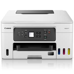 Print/Copy/Scan, USB/WiFi, 18 ipm (Mono), 13 ipm (Colour), Single 250-sheet Paper Tray, Cartridge-free Ink Tank System, Refill Bottles: Black GI66 (6000pages); Colour GI66C/GI66M/GI66Y (14000 pages)