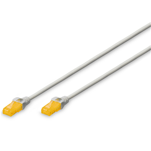 CAT 6 U-UTP slim patch cord, Cu, LSZH AWG 28/7, length 2 m, color grey</br>Enables flexible and space-saving cabling in your network.