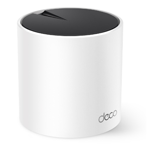 Deco X55  1-pack, AX3000 Whole Home Mesh Wi-Fi 6 Unit</br>SPEED: 574 Mbps at 2.4 GHz + 2402 Mbps at 5 GHz</br>SPEC: 2× Internal Antennas, 3× Gigabit Ports (WAN/LAN auto-sensing), 2 Streams and HE160 for 5GHz</br>FEATURE: Deco App, Router/AP Mode, IPv6, IPTV, HomeShield (Parental Controls, Antivirus, QoS, Reports), OFDMA, MU-MIMO, 1024-QAM, HE160, WPA3, Beamforming, Alexa Supported</br>