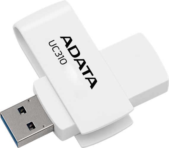 64GB USB3.2 Gen 1, USB Type-A, 9g, 58x20x13mm White Swivel UFD