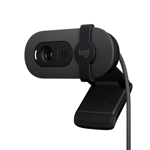 Look, sound, and meet better with Brio 100 — a simple and affordable webcam that lets you show your best self in video calls. Full HD 1080p resolution and auto- light balance bring clarity and brightness to your calls, so you look your best. Sound better with a built-in microphone, and get total privacy with an integrated shutter. Colour: Graphite