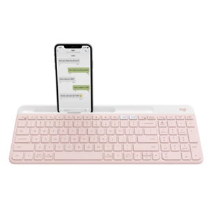 Own your space with the K580 Slim Multi-Device – an ultra-thin</br>and design- forward keyboard perfect for simultaneously typing your ideas on your laptop and a text on your smartphone. Work across computers, tablets, and smartphones from one keyboard for one seamless workflow. The quiet low- profile keys offer fluid, laptop- like typing, while an auto- sleep feature preserves battery life.