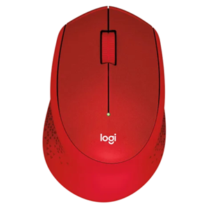 Wireless Red Optical Mouse, Nano Wireless Receiver, Quiet Click Sound, 3 Buttons, 1x AA Battery (Included), Up to 24 month battery life