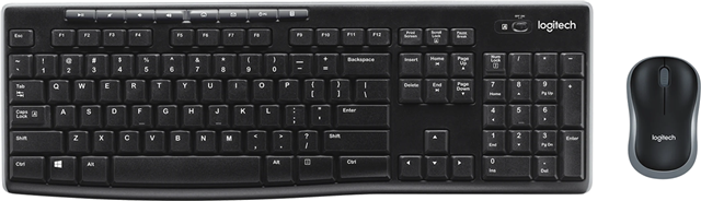 Wireless Desktop Kit, Nano USB Receiver, Full Size Keyboard, Eight Shortcut Keys, Mouse: 1x AA Battery (Included), Keyboard: 2x AAA Batteries (Included), Up to 12 month mouse battery life, up to 36 month keyboard battery life, Spill Resistant