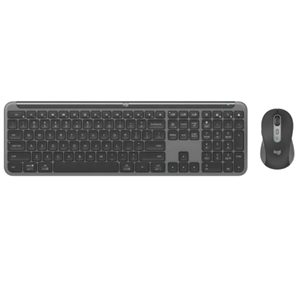 Type and click across computers effortlessly with SIGNATURE SLIM MK950, a keyboard and mouse that makes work life magic with powerful customization and shortcuts. Quiet typing and clicking gives you more focus, and less disturbance to others. Connect wirelessly with Bluetooth® or the</br>included Logi Bolt USB receiver.</br>Battery Life</br>Keyboard: 36 Months</br>Mouse: 24 Months