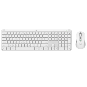 Type and click across computers effortlessly with SIGNATURE SLIM MK950, a keyboard and mouse that makes work life magic with powerful customization and shortcuts. Quiet typing and clicking gives you more focus, and less disturbance to others. Connect wirelessly with Bluetooth® or the</br>included Logi Bolt USB receiver. Off-white colour.</br>Battery Life</br>Keyboard: 36 Months</br>Mouse: 24 Months