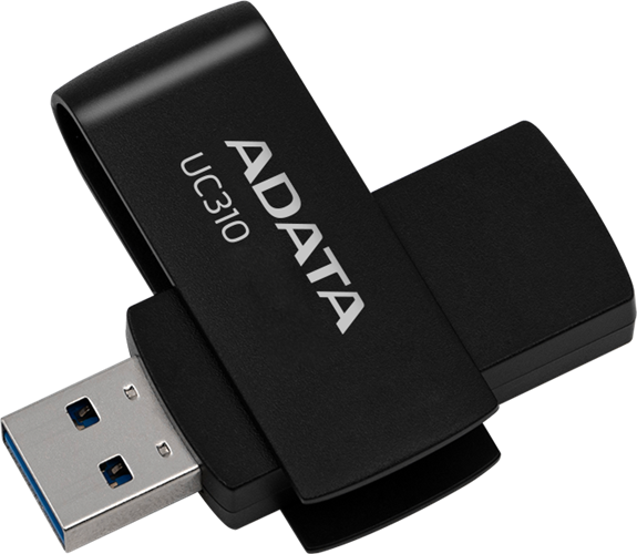 64GB USB3.2 Gen 1, USB Type-A, 9g, 58x20x13mm Black Swivel UFD