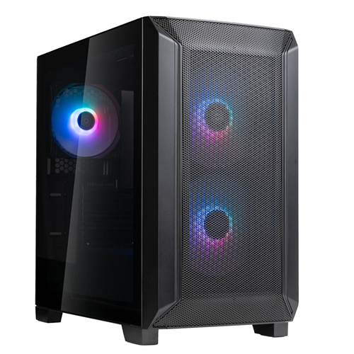 SST-FA312X-BG, SilverStone FARA312X M-ATX Case, Tempered Glass Panel, (front 2x14cm ARGB fans/ rear 1x12sm ARGB fan included)
