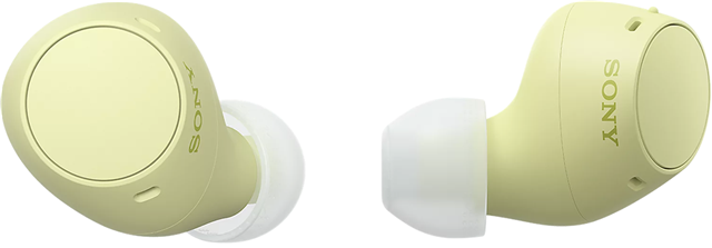 Yellow. Small size, great sound. These ultra-compact wireless earbuds feature high-quality </br>sound, long battery-life and a go-anywhere design. </br>Thanks to their simple operation, compact charging case and easy to use companion </br>app, the WF-C510 is a great way to start enjoying the freedom and convenience of </br>truly wireless earbuds.</br>• Truly Wireless earbuds with compact charging case</br>• IPX4* water/sweat-resistant, for go-anywhere everyday use</br>• Multipoint- connect with 2 devices simultaneously</br>• Ambient Sound Mode- remain aware of your surroundings</br>• Up to 11 hours music per charge, 22 hours with the charging case</br>• Stereo hands-free voice calls and reliable Bluetooth connectivity</br>• Sony &#124; Headphones Connect app; custom EQ, ASM settings and more</br>• Quick-charge; 5 minutes charge gives approx. 60 minutes of music playback