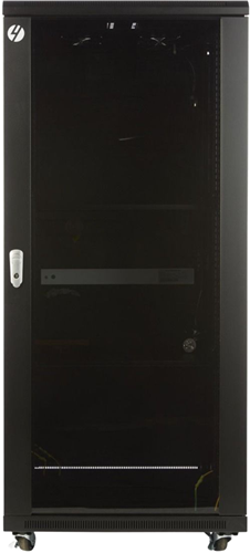 4Cabling 27RU 600mm Wide x 600mm Deep Free Standing Server Rack</br>FEATURES</br>Supplied Fully Assembled</br>Constructed from High-Quality Cold-Rolled Steel</br>Rails 2mm, frame and doors 1.2mm, panels, shelves and cable management 1.2mm</br>4-way Ceiling Mount Fan Kit</br>6-way Rack Mount Power Rail</br>20 sets of cage nuts</br>2 x fixed shelves</br>Lockable tempered glass front door, solid lockable steel side and back doors</br>Adjustable 19" L rails front and rear of server rack</br>Levelling feet and lockable castor wheels</br>Cable entry glands on the top and bottom</br>Earthed doors and side panels</br>Static loading capacity 800kg</br>Designed/built to ANSI-310-D, IEC 297-2, DIN 41491/41494 Standards</br></br>Direct Delivery Item from Supplier