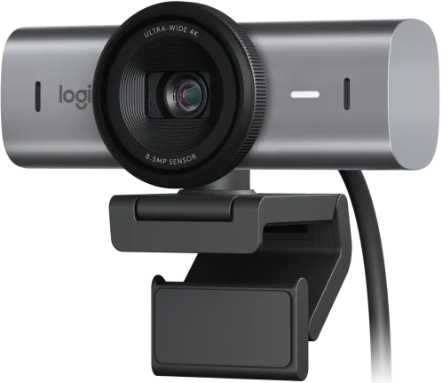4K/30 fps (up to 4096 x 2160 pixels), 1080p/30 or 60 fps (up to 1920 x 1080 pixels), 720p/30 or 60 fps (up to 1280 x 720 pixels)  Dual beamforming, built-in microphone with range up to 1.2 m.The detachable universal mounting clip fits laptops, LCD displays, or monitors