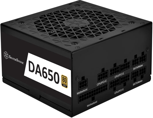 DA650-G, 650W, ATX, single +12V rails with 54A output, Silent 120mm FDB Fan with 18dBA, efficiency 80Plus Gold certification, fully modular cable, All Japanese capacitors,140mm depth, 2x CPU 4+4 pin,4x 6+2pin PCI-E</br>