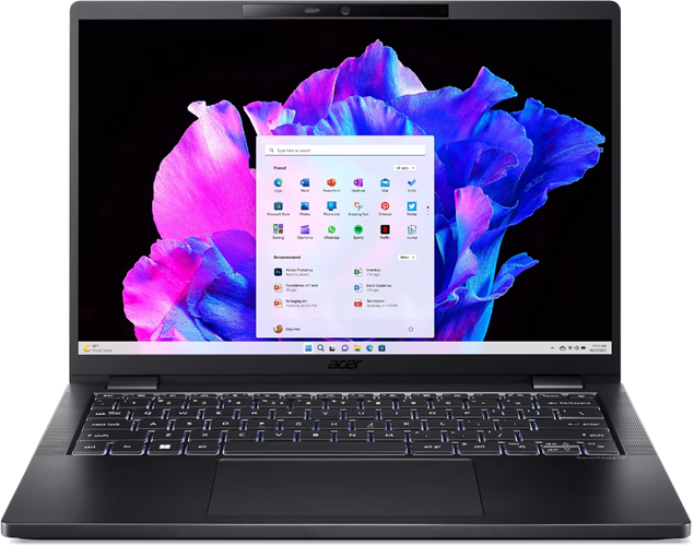 TMP414RN-53-55Q6, Intel Core i5-1335U 10 core / 12 Threads (2P/8E) 12 MB Smart Cache, Turbo Boost up to 4.6 GHz, 14" WUXGA IPS 16:10 Mulit-Touch, 1920x1200, 16 GB DDR4 Memory, 512GB PCIe NVMe SSD, Onboard Graphics, Intel Wireless Wi-Fi 6E AX211. Bluetooth 5.2. Backlit Keyboard. Finger Print Reader. FHD IR camera. Micro SD card reader. 65Wh Li-ion battery. Up to 16 hours, 2x Type-C USB 4 (TB4), 2x Type-A USB 3.2 Gen1, 1x RJ45, 1x HDMI 2.1, Ethernet RJ-45, 1x 3.5mm headphone/speaker, 65W Type C adapter, Stylus Pen, 1.491kg, 319 (W) x 229 (D) x 18.9 (H) mm, Windows 11 Pro, EN6-3 Year Mail In Parts Labour</br>Type C display & charging.  Memory and storage upgradeable (swappable SSD, addable RAM).  Replacement PSU: NB4600 or 65W Type-C.</br>