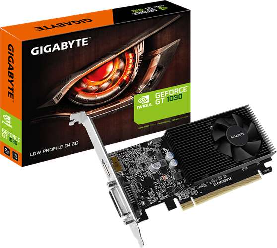Low Profile, DDR4, 2048mb 64bit/DVI-D + HDMI single slot</br>Low Profile bracket is included.