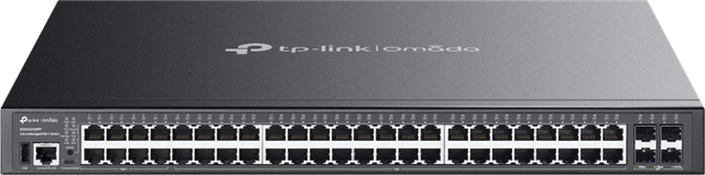 &bull;	8&times; Gigabit 802.3af/at/bt PoE++ ports (Max 90W per port)</br>&bull;	40&times; Gigabit 802.3af/at PoE+ ports (Max 30W per port)</br>&bull;	4&times; 10 Gbps SFP+ slots</br>&bull;	Up to 770W total PoE budget*</br>&bull;	Fast PoE and Perpetual PoE</br>&bull;	Physical stacking up to 4 units for built-in redundancy and performance</br>&bull;	L3 features: RIP, OSPF, Static Routing, and DHCP Server/Relay</br>&bull;	Security strategies: ACL, Port Security, DoS Defend, 802.1X</br>&bull;	ERPS supports rapid protection and recovery in a ring topology</br>&bull;	Centralized cloud management via the Omada SDN controller</br>&bull;	Standalone management via web, CLI, SNMP, and RMON</br>
