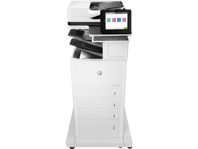 HP LaserJet Enterprise Flow LaserJet Enterprise M635z Multifunction Black and white Printer, Ethernet Only; Copier, Scanner. Print technology: Laser, Printing: Mono printing, Maximum resolution: 1200 x 1200 DPI. Copying: Colour copying, Maximum copy resolution: 600 x 600 DPI. Scanning: Colour scanning, Optical scanning resolution: 600 x 600 DPI. Faxing: Colour faxing. Duplex functions: Print, Copy, Scan. Maximum ISO A-series paper size: A4. Direct printing. Product colour: Black, White</br>    Scan to email; Two-sided printing; 150-sheet ADF; Energy Efficient; Strong Security</br>    Print, copy, scan, fax</br>    Print speed up to 65 ppm (black)</br>    Up to 1200 x 1200 dpi