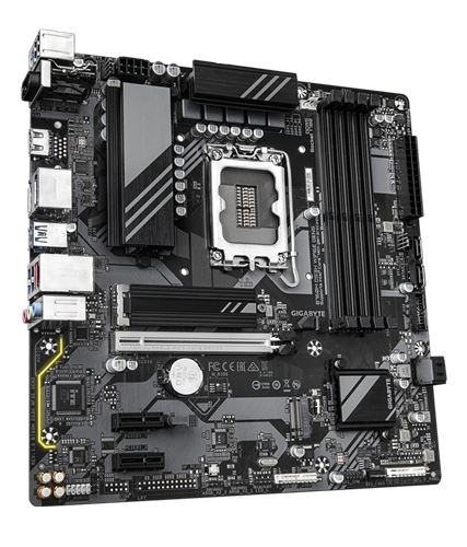 B760M DS3H WF6E GEN5, mATX Motherboard, Intel Socket LGA1700, B760 Chipset, 2XM.2, 4X DDR5, PCIe 5.0, WIFI 6E + Bluetooth</br>