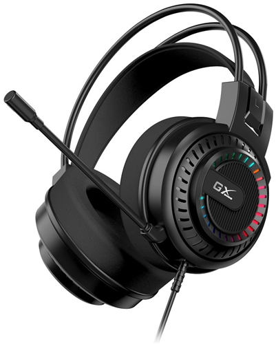 USB Gaming Headset with RGB LED unidirectional microphone, deep bass
