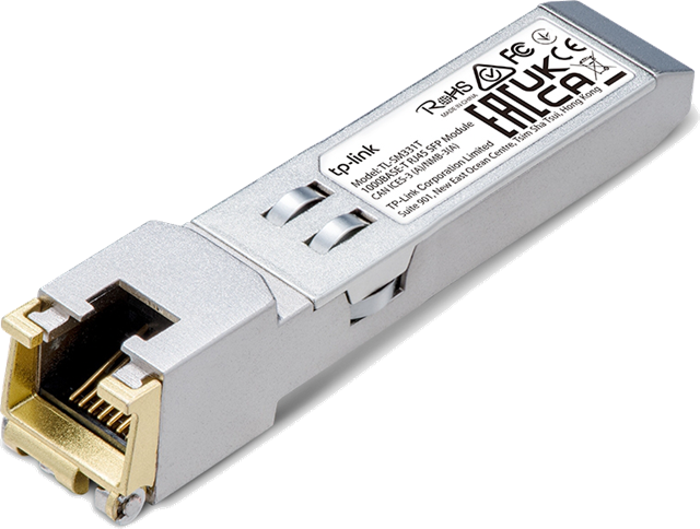 Omada 1000BASE-T RJ45 SFP Module</br>SPEC: 1000Mbps RJ45 Copper Transceiver, Plug and Play with SFP Slot, Up to 100 m Distance (Cat5e or above)</br></br></br></br></br>