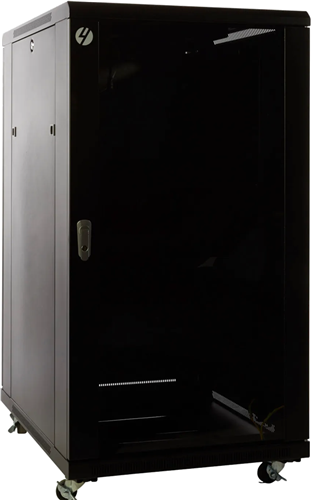 4Cabling 18RU 600mm Wide x 800mm Deep Free Standing Server Rack</br>FEATURES</br>Supplied Fully Assembled</br>Constructed from High-Quality Cold-Rolled Steel</br>Rails 2mm, frame and doors 1.2mm, panels, shelves and cable management 1.2mm</br>4-way Ceiling Mount Fan Kit</br>6-way Rack Mount Power Rail</br>20 sets of cage nuts</br>2 x fixed shelves</br>Lockable tempered glass front door, solid lockable steel side and back doors</br>Adjustable 19" L rails front and rear of server rack</br>Levelling feet and lockable castor wheels</br>Cable entry glands on the top and bottom</br>Earthed doors and side panels</br>Static loading capacity 800kg</br>Designed/built to ANSI-310-D, IEC 297-2, DIN 41491/41494 Standards</br></br>Direct Delivery Item from Supplier