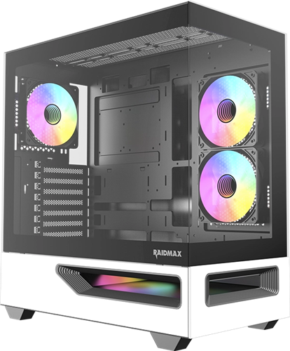 H200 (White) E-ATX / ATX / Micro-ATX / Mini-ITX, Plastic, Steel, Tempered Glass, 1x3.5"HDD 3x2.5"SSD, USB3.0 x 2, Type-C x 1, HD Audio, Power, Reset, Fan LED Button, ARGB LED Fan 120mm x 2 (Side) / ARGB LED Fan 120mm x 1 (rear) / ARGB LED Fan 120mm x 2 (Bottom), RADIATOR Support Side: 240mm Top : 360mm Rear : 120mm, Max. GPU  425mm, Max Cooler 180mm, 444(L) x 238(W) x 468(H)</br>