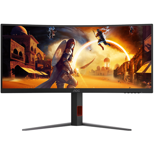 Curved 1500R, WQHD 3440 &times; 1440, VA, 3-sided frameless, Adaptivesync, 180Hz, 0.5ms, 2xHDMI, DP, 100mm VESA, 130mm Height adjust,