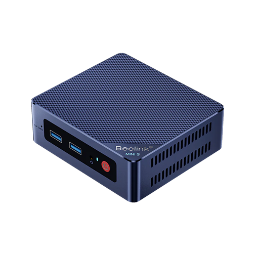 BEELINK Mini S13 - Mini PC - Intel 13th Gen N150 4 Core 4 Thread up to 3.6GHz - 16GB DDR4-3200 SoDIMM - 500GB M.2 SSD - spare M.2 slot - Intel UHD Graphics - 2x HDMI - RJ45 2.5Gbps Ethernet - Wi-Fi 6 - Bluetooth 5.2 - 3.5mm audio jack - 4x USB3.2 gen 2, 110 x 102 x 40mm