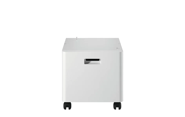Cabinet designed especially to accompany MFCL9670CDN - to store paper, toner and drums right under the printer. Has lockable wheels.