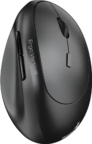 Bluetooth+2.4GHz wireless ergonomic vertical mouse</br>Natural 55&deg; palm inclination with big thumb rest to reduce stress and muscle strain</br>Quiet click less noise</br>6-button with buttons to activate Copilot</br>Bluetooth / 2.4GHz dual mode, working distance up to 10 meters</br>DPI button: 1200 / 1600 (default) / 2400 dpi</br>Power saving switch