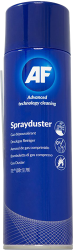 Pure compressed gas for blowing dust and debris from inaccessible areas of computer and office equipment. Ozone friendly, Non-invertible, Non-flammable airduster.  342ml