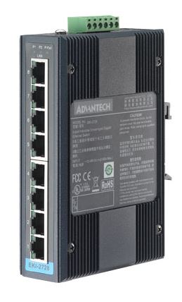 The EKI-2728 supports Gigabit Ethernet. The power is a +12V ~ 48VDC redundant input design, and is secured with a double protection mechanism: Power Polarity Reverse Protect and an Overload Current Resetable Fuse. The former tolerates reverse power wiring while the later secures the system from overload currents. As the power supply turns normal, EKI-2728 will automatically get back to normal operation state.